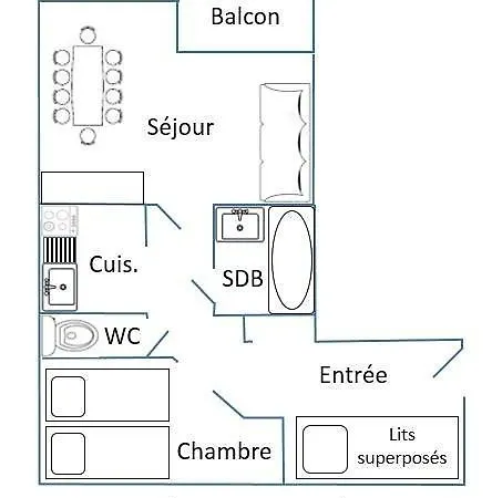 Apartment Zenith 6 Persons Ski In Ski Out